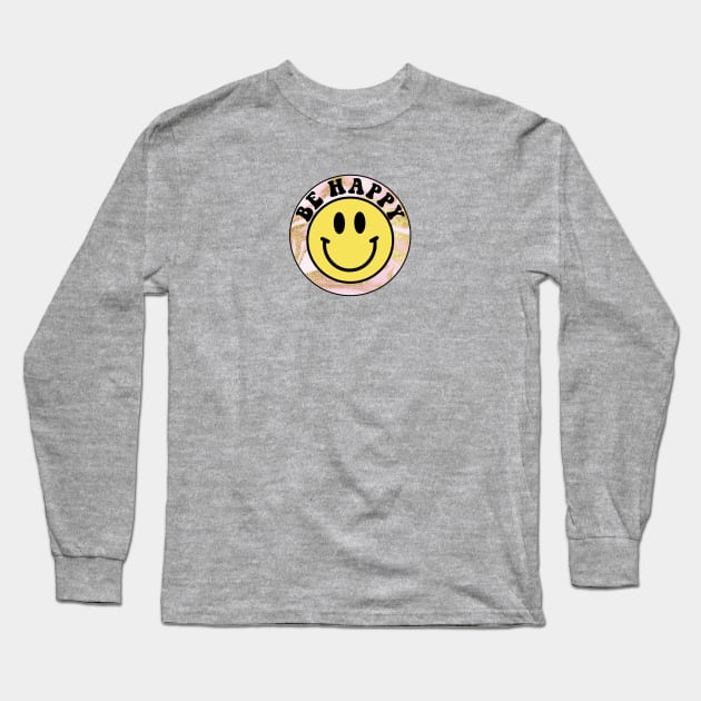 Be Happy Smiley Face Long Sleeve T-Shirt by lolsammy910